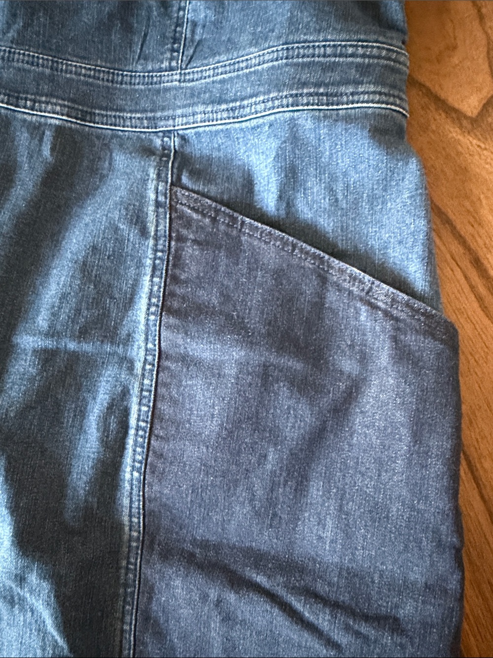 Eloquii Strapless Tube Denim DressTwo-Tone Denim SZ 18 Zipper Sides - Picture 9 of 15